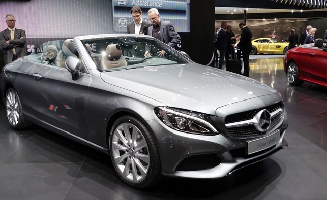 Mercedes Benz C Class Cabriolet uncovered at Geneva motor show