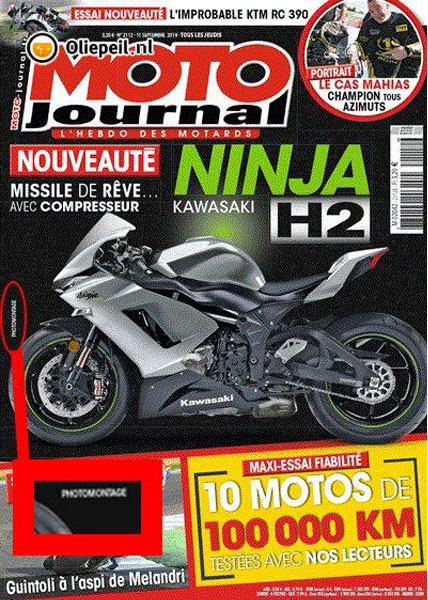 2015 kawasaki Ninja H2 on Cover Page