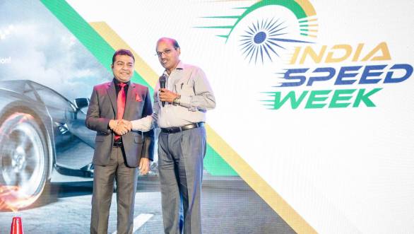 Mr. Amit Modi and Sanjay Jain while announcing the India Speed Week 