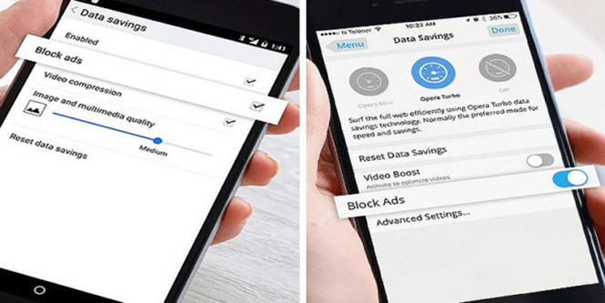 Navigation route to enable ad-block feature on Android and iOS