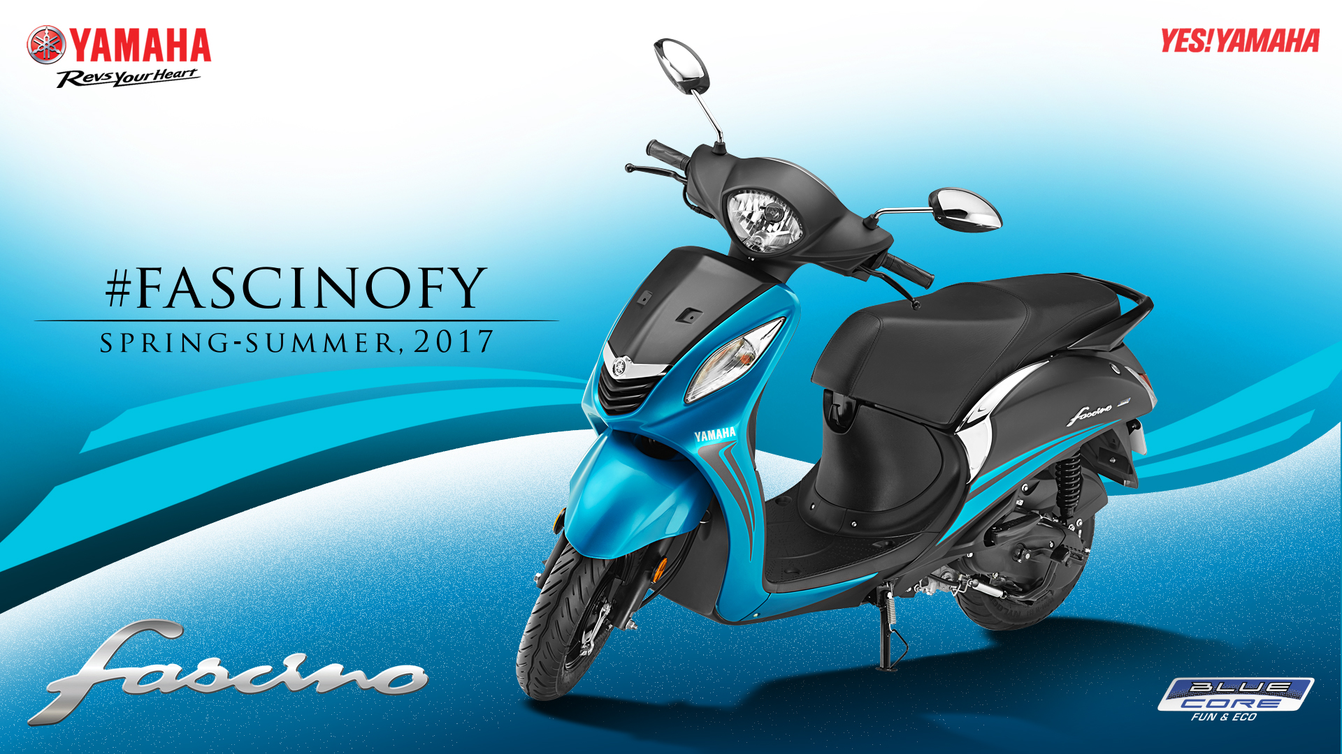 New 2017 Yamaha Fascino BS-IV Blue Colour Shade
