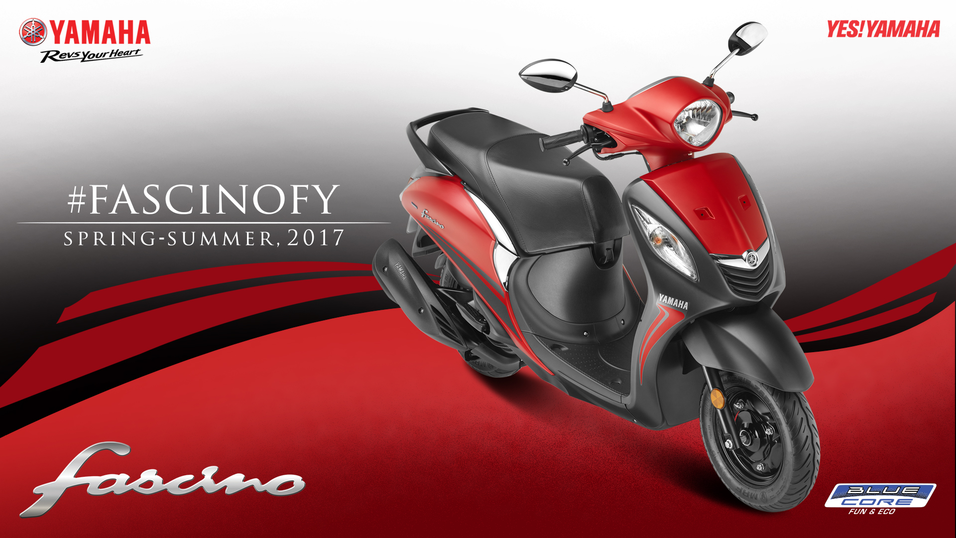 New 2017 Yamaha Fascino BS-IV Red Colour Shade