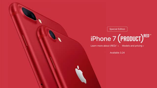 New Red Variant Of iPhone 7, iPhone 7 Plus