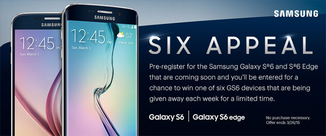 Samsung Galaxy S6 and S6 Edge Pre-registration
