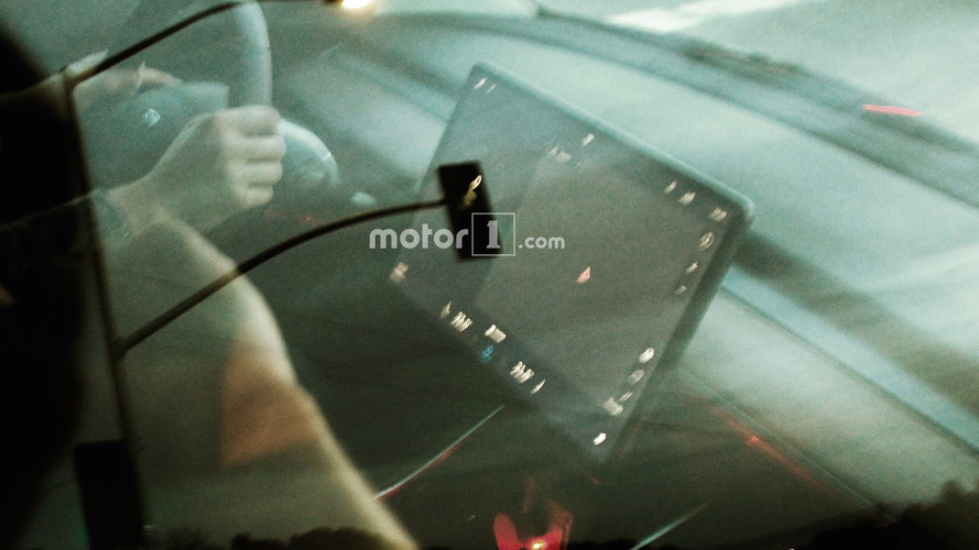 Production-Ready Tesla Model 3 Caught Inside-out on Camera Interior Dashboard Profile