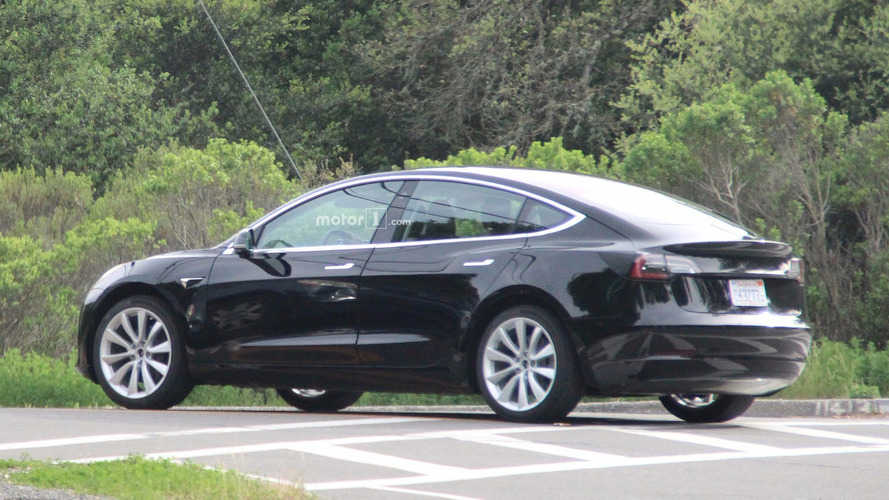 Production-Ready Tesla Model 3 Caught Inside-out on Camera Side Rear Profile