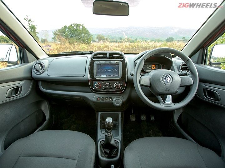 Interior of the Renault Kwid 1.0L 