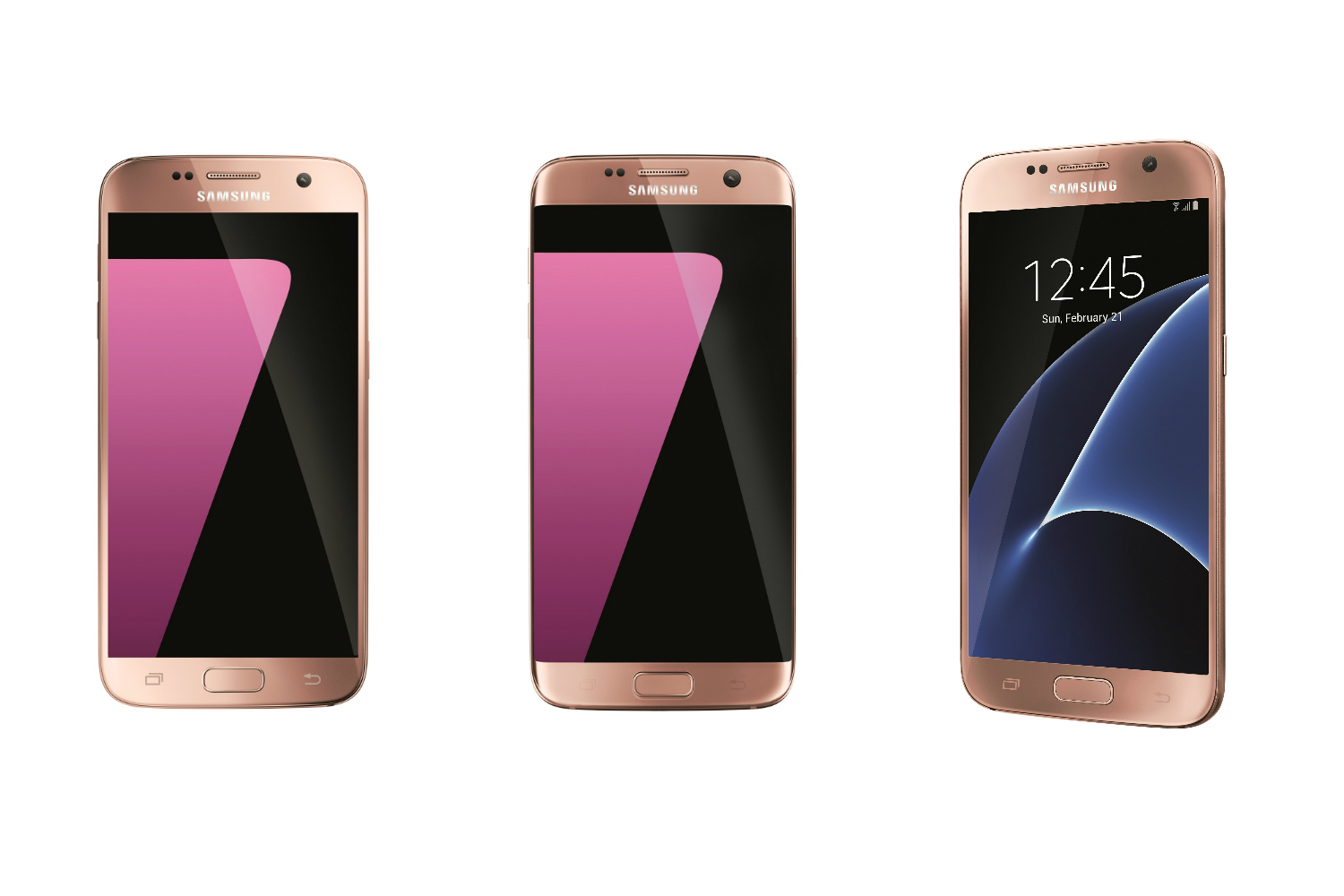 Samsung Galaxy S 7 Edge Pink Gold Colour Variant