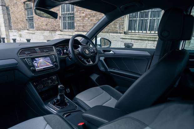 Second generation India bound 2016 Volkswagen Tiguan interior profile