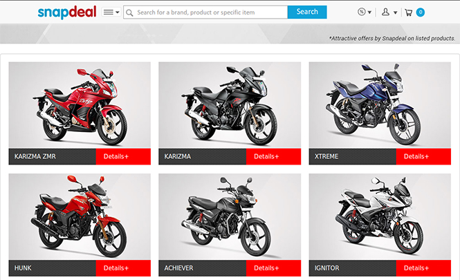 Snapdeal-Hero MotoCorp