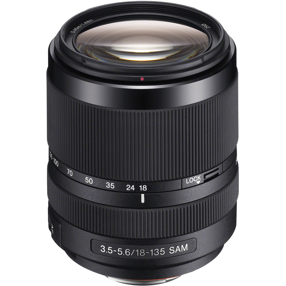 camera can be additionally be purchased with either an 18-55mm (AL1855) lens or an 18-135mm (SAL18135) lens