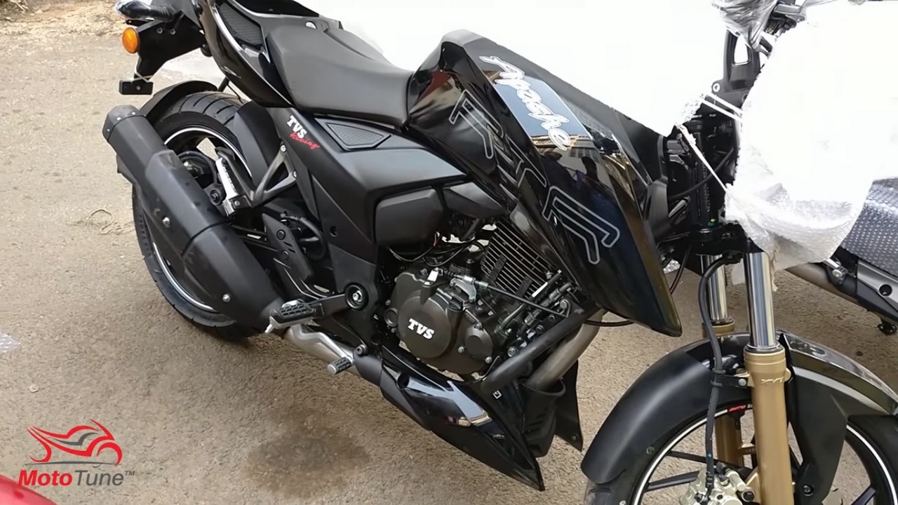 TVS Apache RTR 200 4V FI ABS variant spotted at a dealership