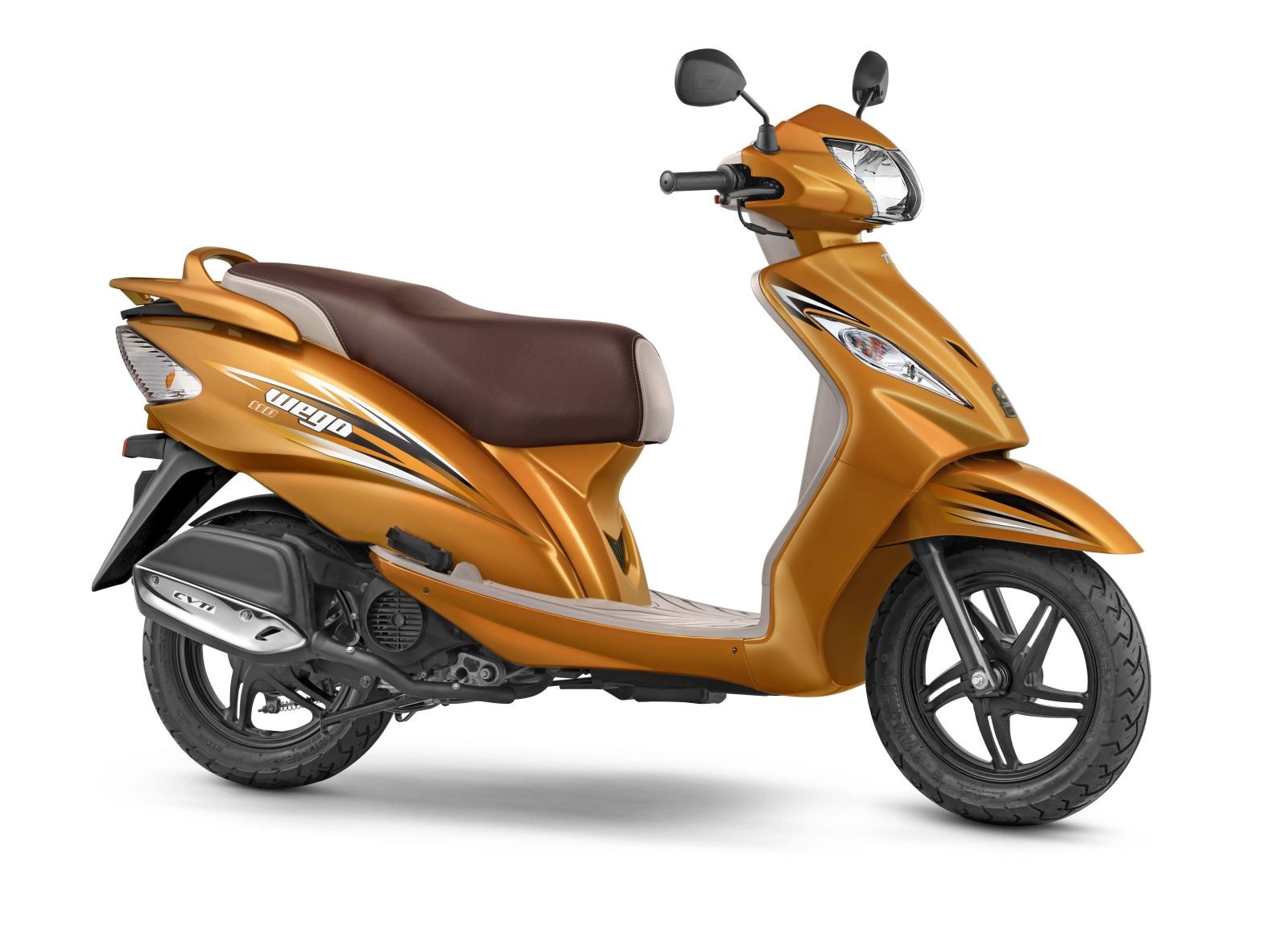 BS-IV Compliant TVS Wego in Metallic Orange Option