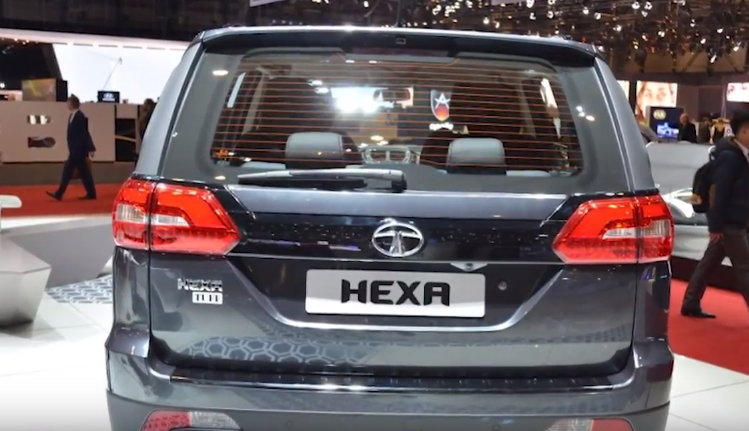 Tata Hexa Tuff at the rear end 