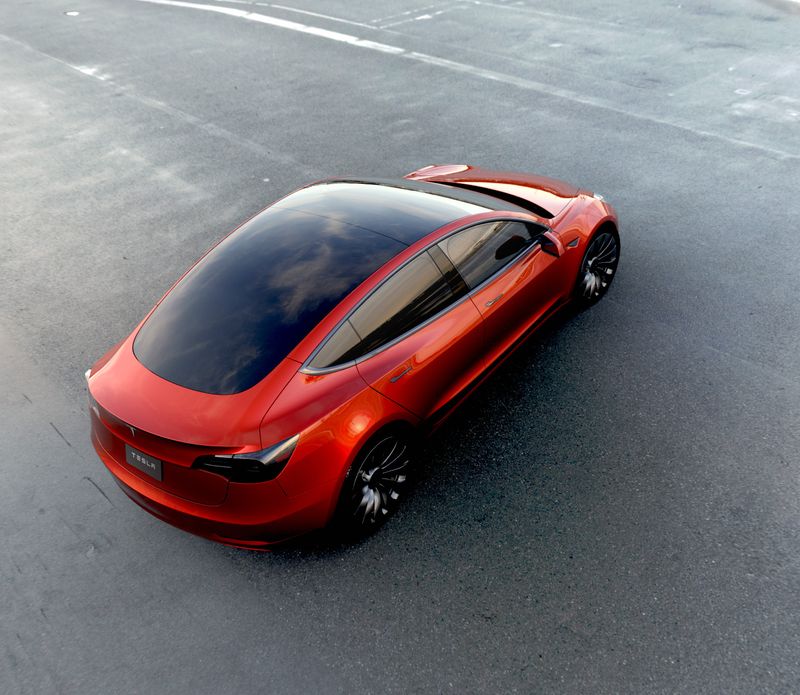 Tesla Model 3 Top view