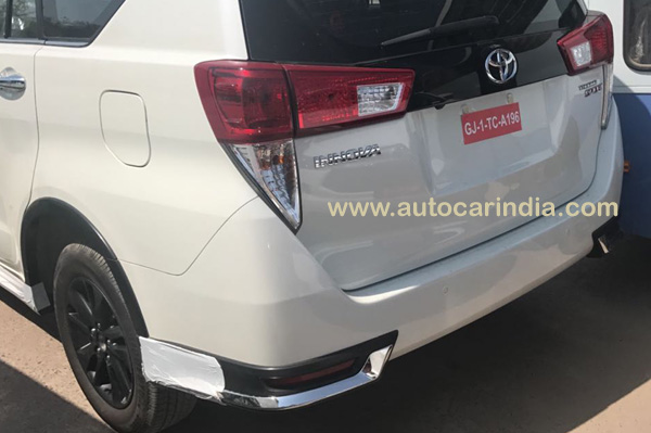 Toyota Innova Crysta Touring Sport Spied in Super White Colour Rear Profile