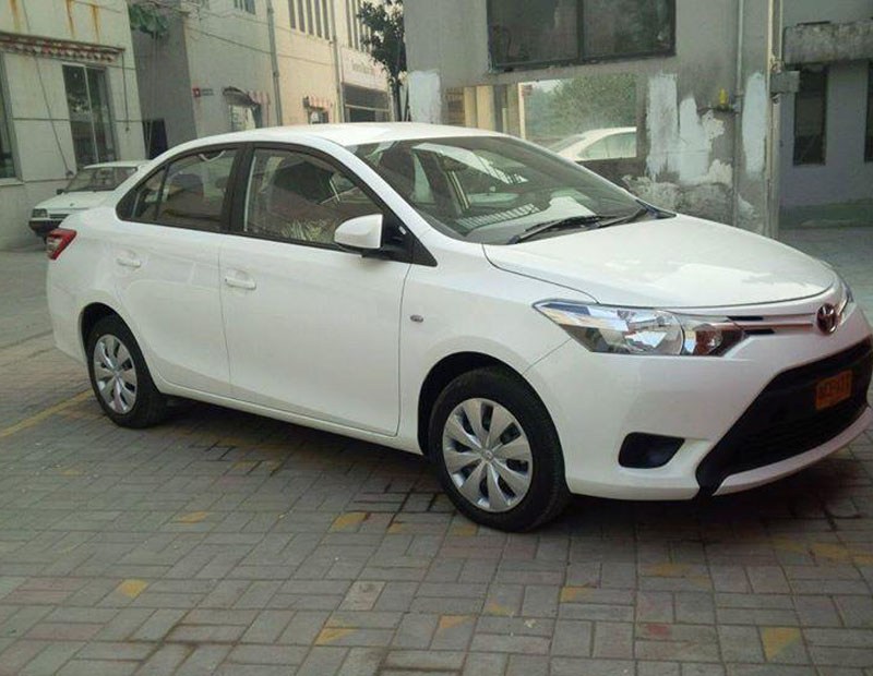 Toyota Vios Sedan Spotted Testing in India Front Side Profile