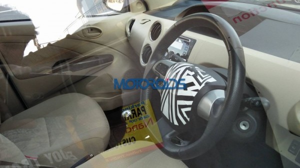 Interior of the upcoming Toyota Etios 