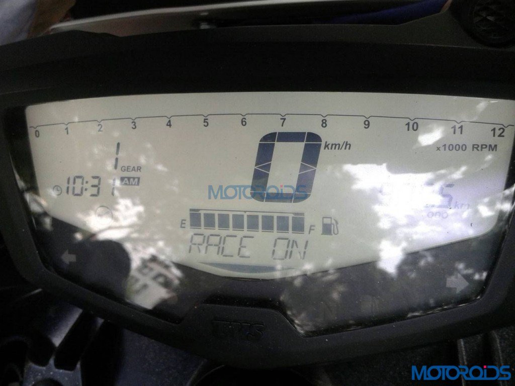 Upcoming TVS Apache 200 Spied Instrument Cluster