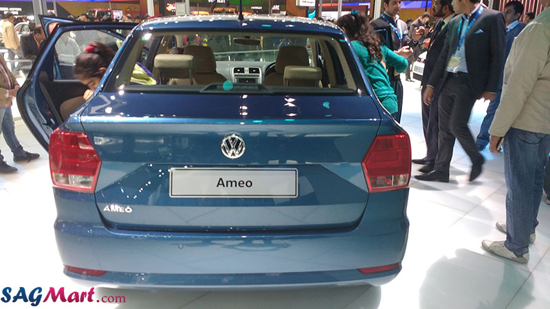 VW Ameo At 2016 Auto Expo Rear View