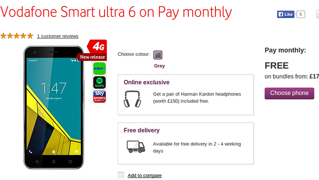 Vodafone Smart ultra 6