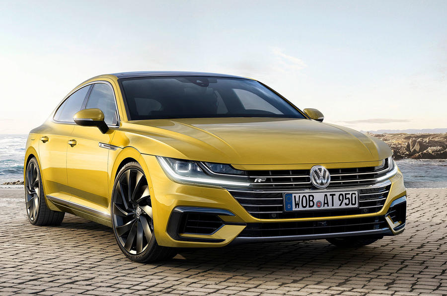 Volkswagen Arteon front side at Geneva Motor Show 2017