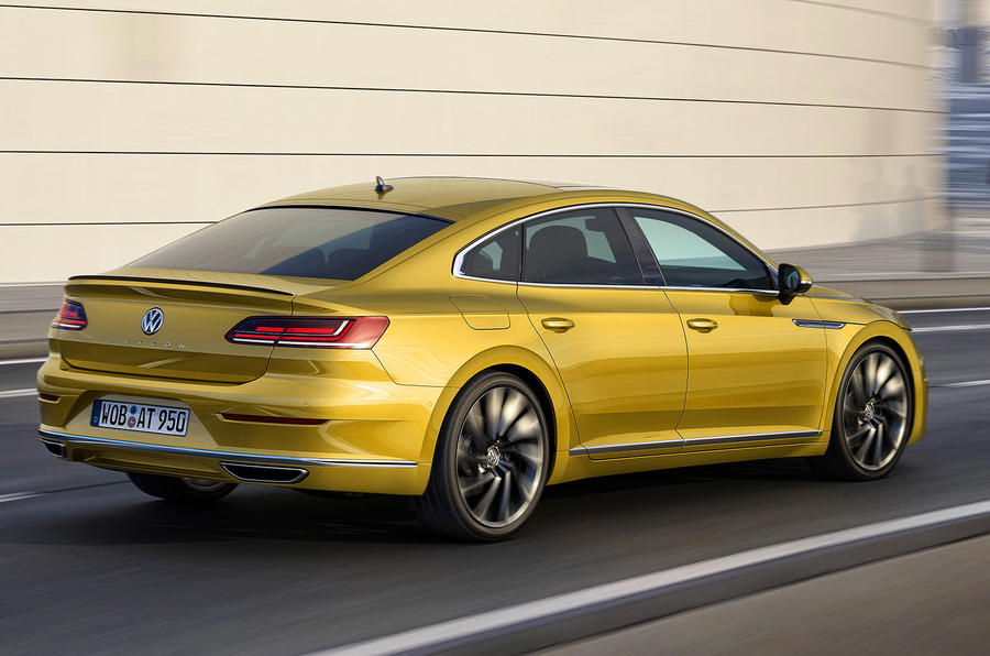 Volkswagen Arteon Side rear at Geneva Motor Show 2017