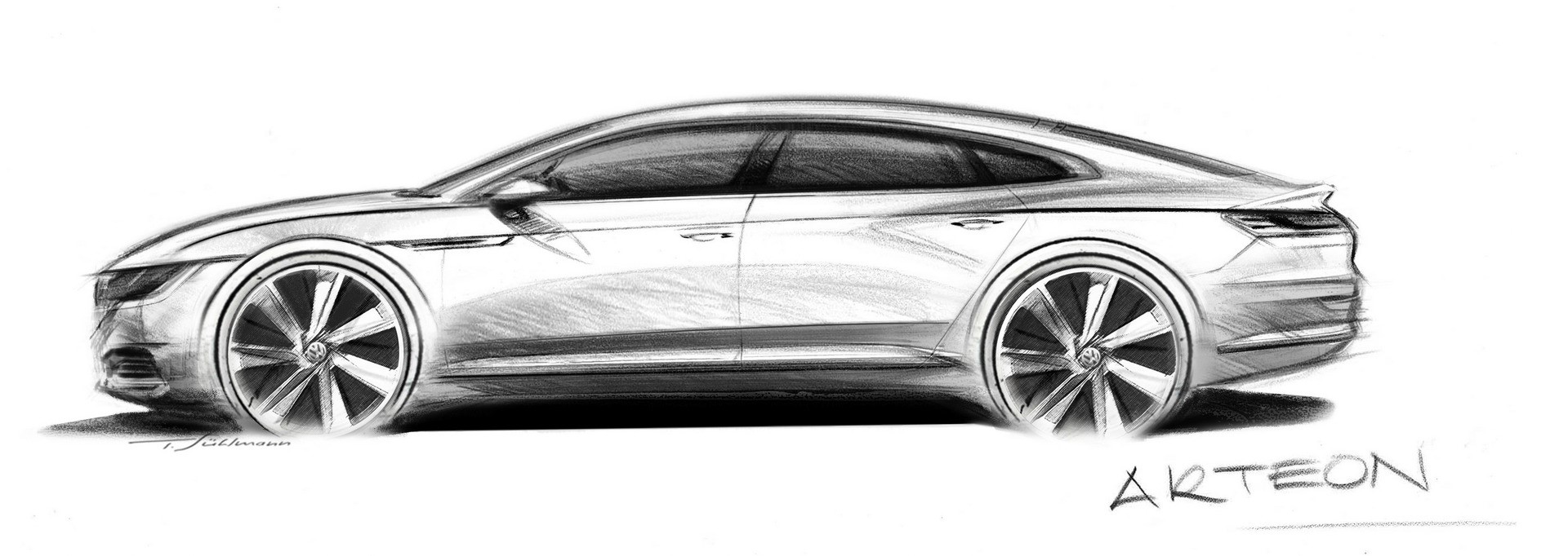 Volkswagen Sports Coupe Concept GTE The all-new Arteon design Sketch Volkswagen Sports Coupe Concept GTE The all-new Arteon design Sketch