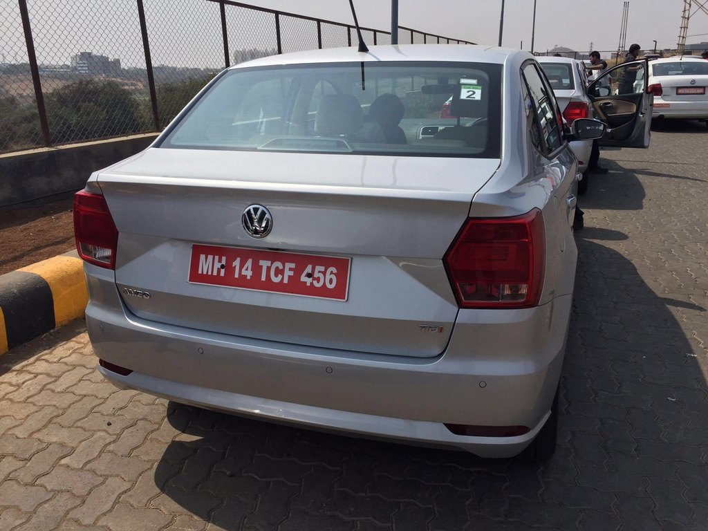 Volkswagen Ameo Diesel Variant spied testing in Mumbai
