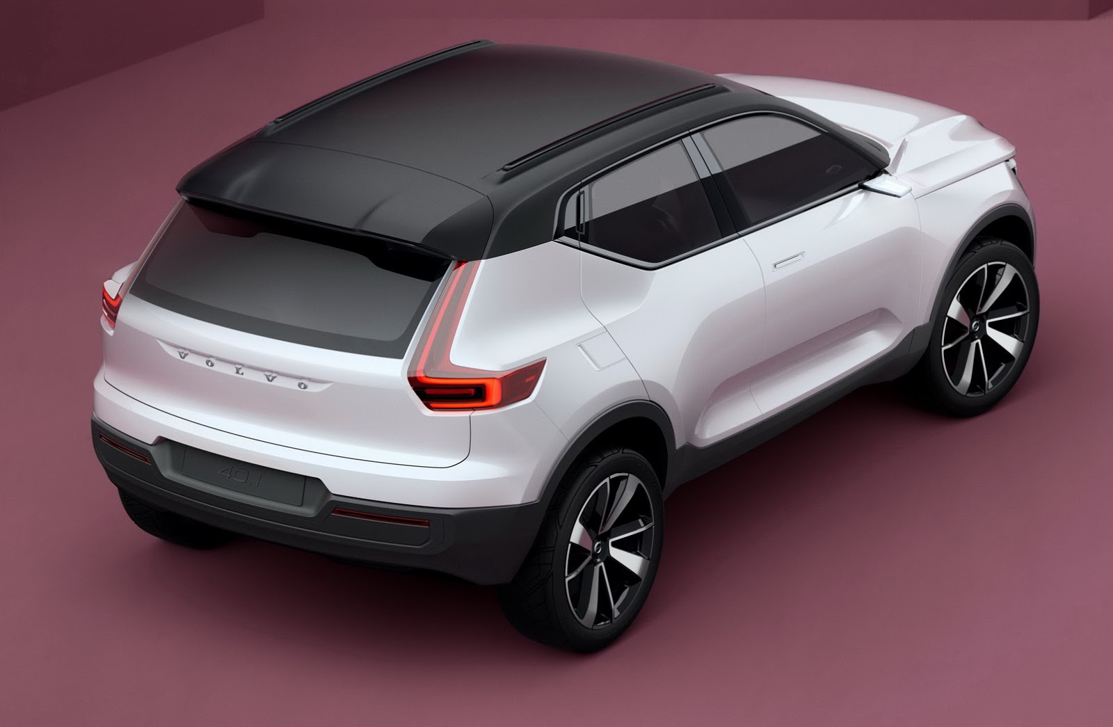Concept Model of the Volvo XC40 at rear end