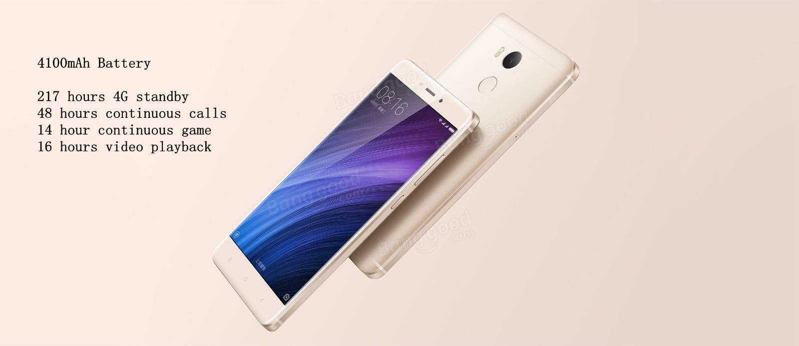 Xiaomi Redmi 4 comes with huge 4100mAh battery power