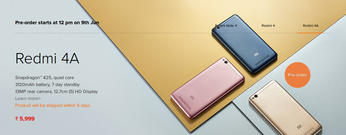 Xiaomi Redmi 4A Xiaomi Redmi 4A