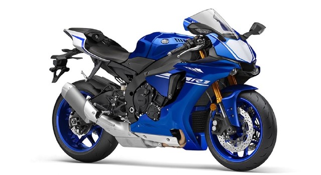 2017 Yamaha YZF-R1 painted in race blu paint scheme with refreshed graphics work
