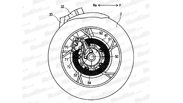 Yamaha two-wheel-drive motorcycle front wheel integrated with electric motor