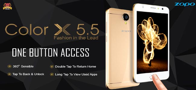 ZOPO Color X 5.5 has One Button Access ZOPO Color X 5.5 features