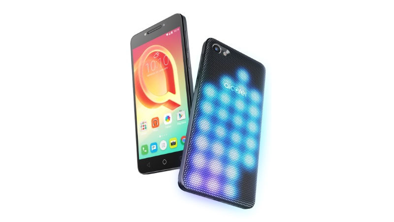 Alcatel A5 LED smartphone runs Android 6.0 Marshmallow, wears a 5.2-inch HD touchscreen display