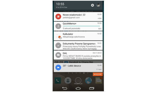 Android Lollipop Update on LG G3 Screenshot Leaked