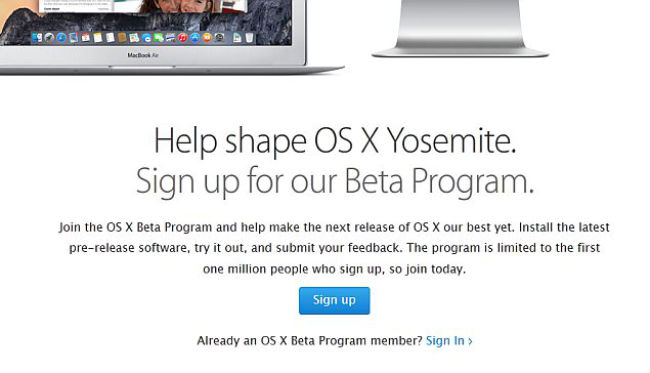 Apple OS X Yosemite Beta