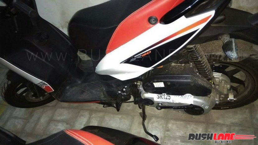 Aprilia SR 125, spied test mule from side profile