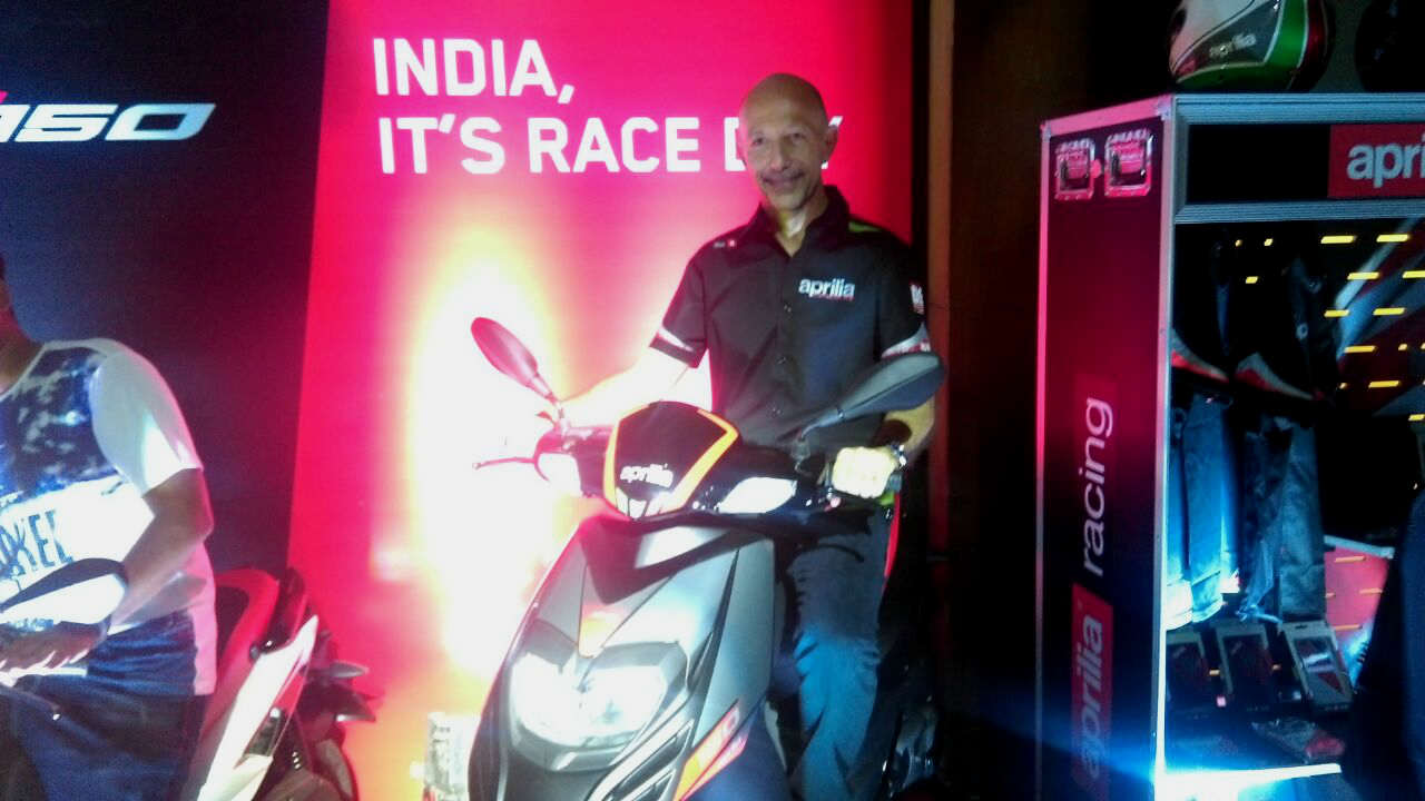 Aprilia SR 150 at the launch event