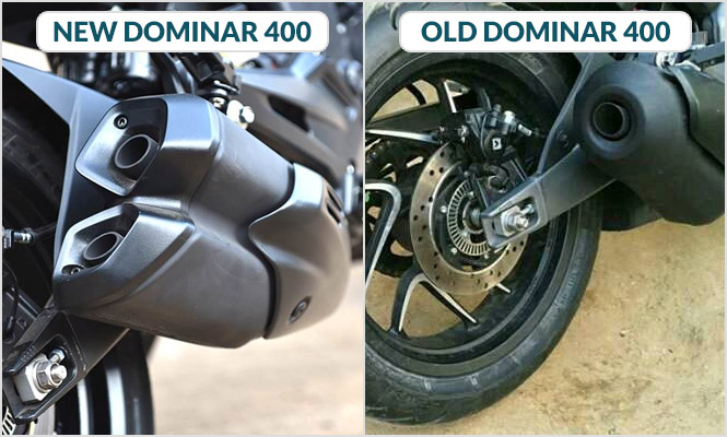 Bajaj Dominar 400-2019 New VS Old Exhaust