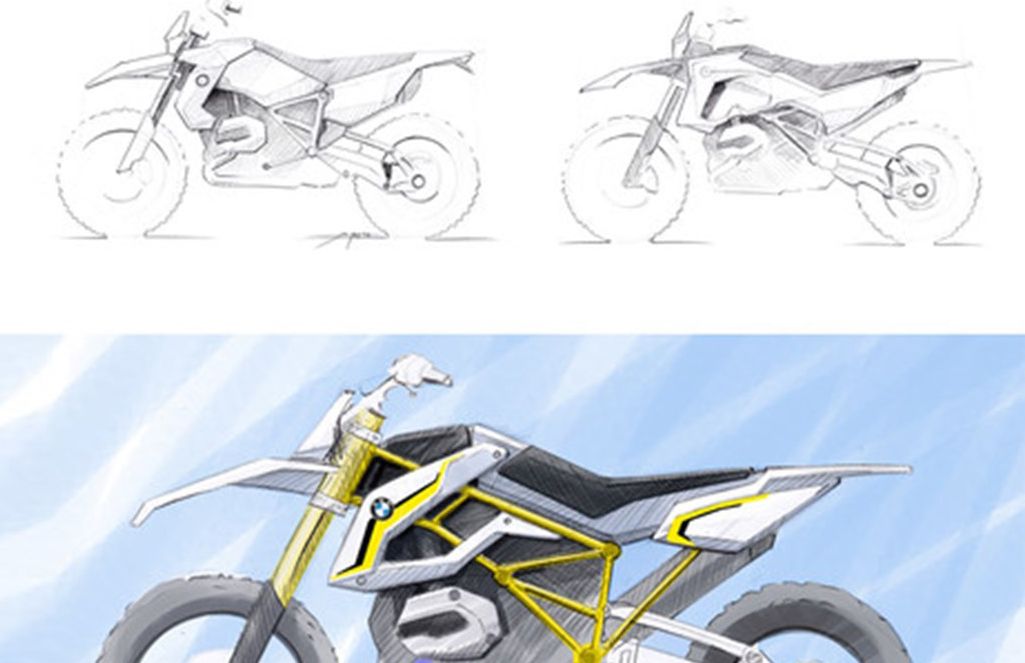 Sketch drawing of the BMW R1200GS Rambler