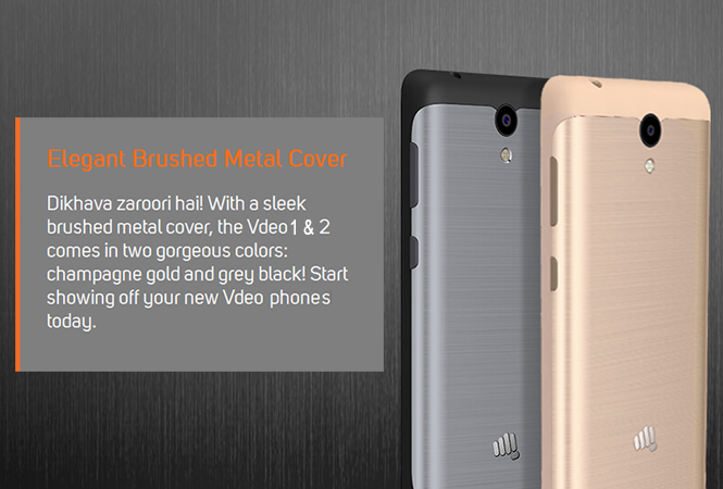 Micromax Vdeo 1 and Vdeo 2 Smartphones