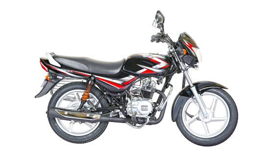 Bajaj CT 100 Ebony Black with Red decals