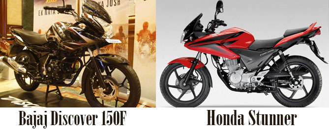 Bajaj Discover 150F Vs Honda Stunner