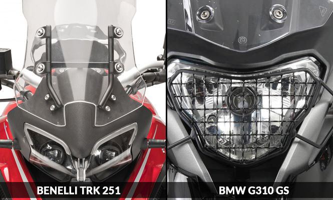 Benelli TRK 251 Vs BMW G310 GS Design