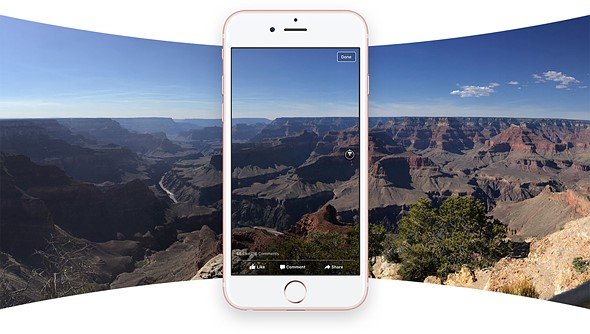 Facebook 360-degree image viewing service