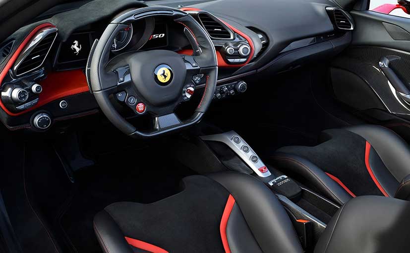 Dashboard of the Ferrari J50 Supercar