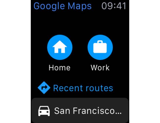 Apple watch with Google Maps