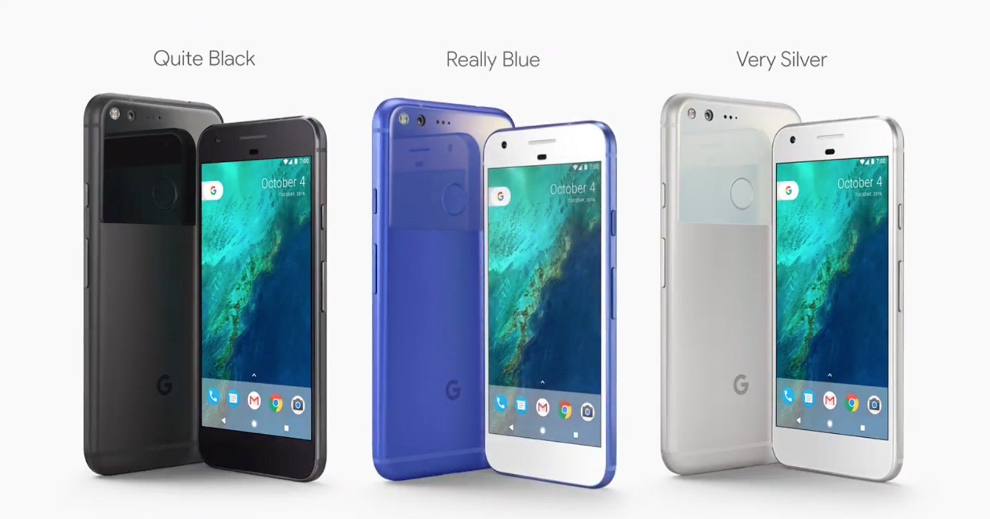 Google Pixel Colour Variants